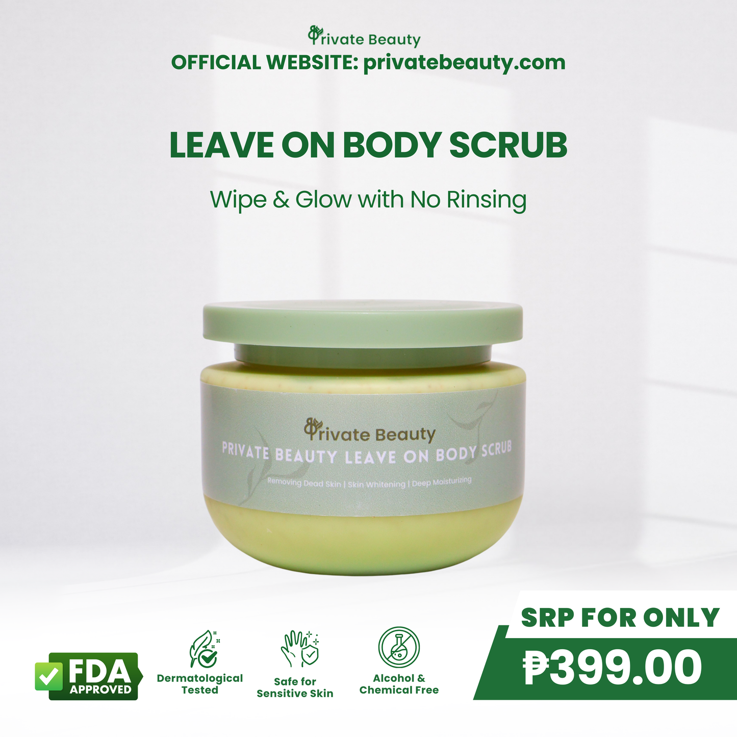 Private Beauty Leave On Body Scrub