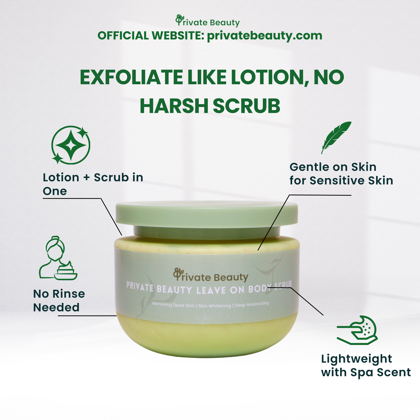 Private Beauty Leave On Body Scrub