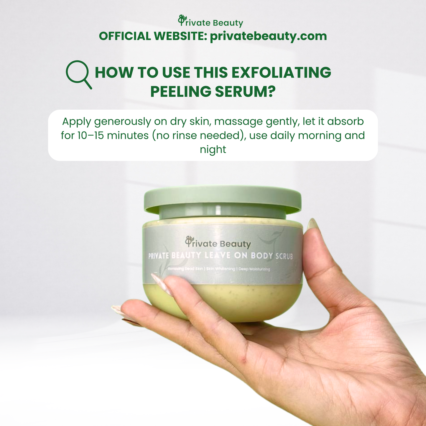 Private Beauty Leave On Body Scrub