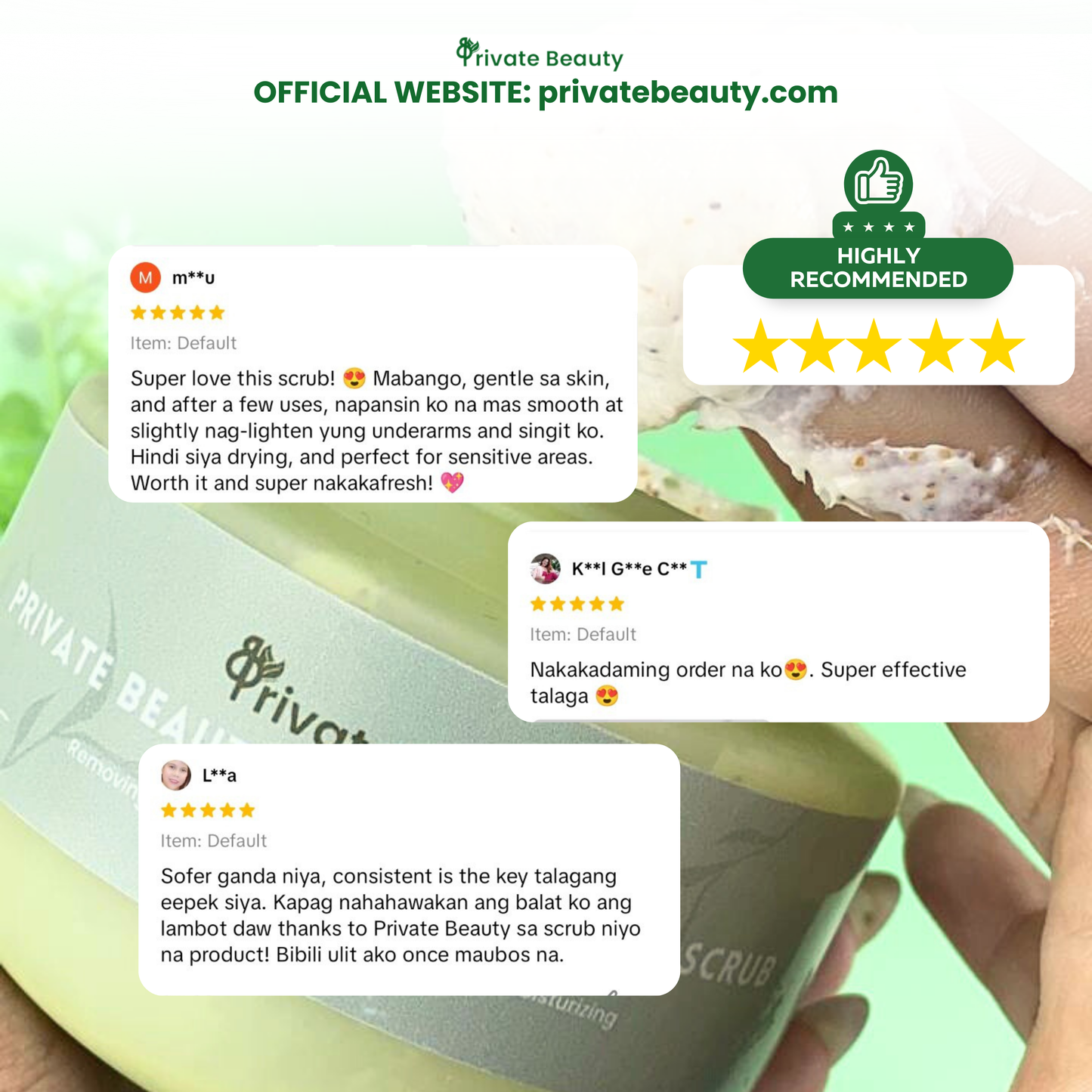 Private Beauty Leave On Body Scrub