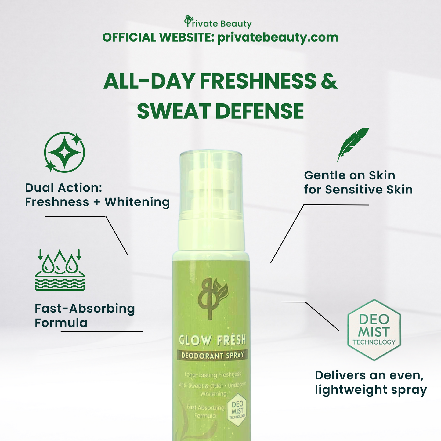 Private Beauty Glow Fresh Deodorant Spray