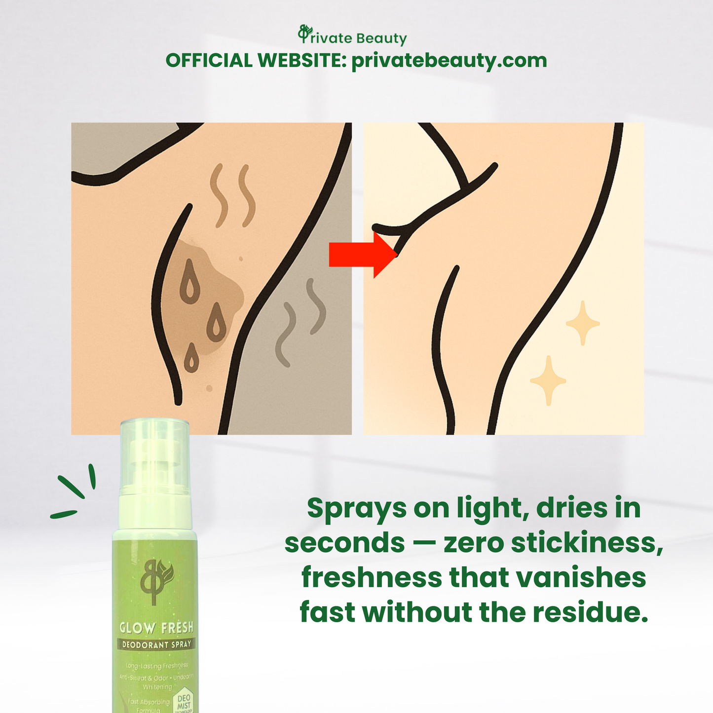Private Beauty Glow Fresh Deodorant Spray