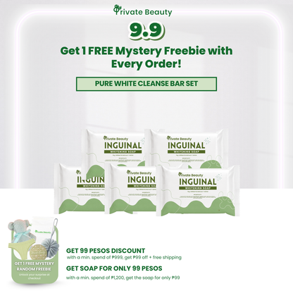 [9.9 Deals] Pure White Cleanse Bar Set (5pcs soap)