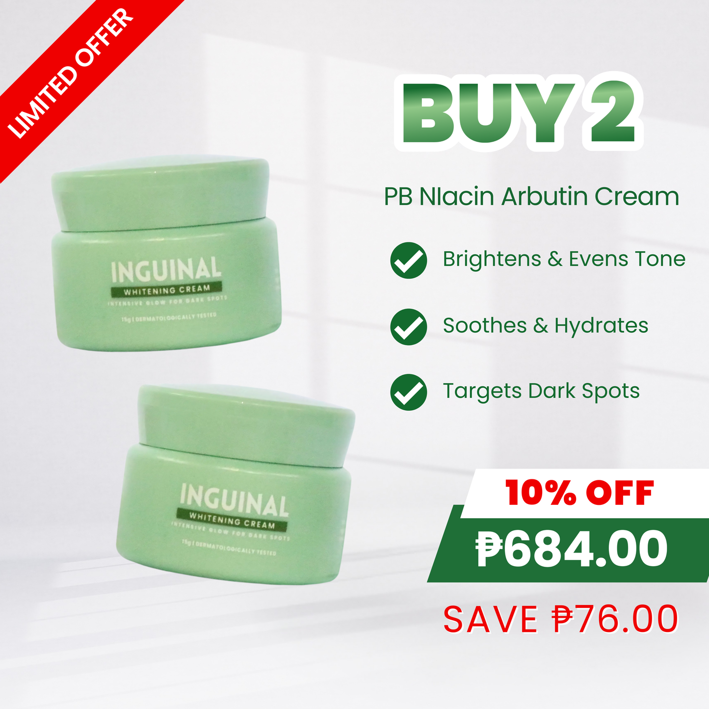 [Buy 2] Private Beauty Niacin Arbutin Cream