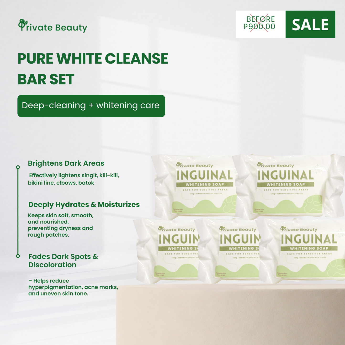 Pure White Cleanse Bar Set
