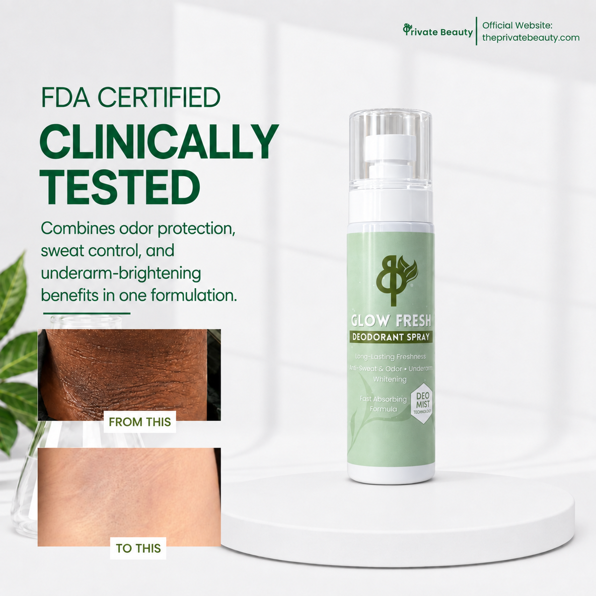 Private Beauty Anti-Sweat Glow Fresh Deo Spray