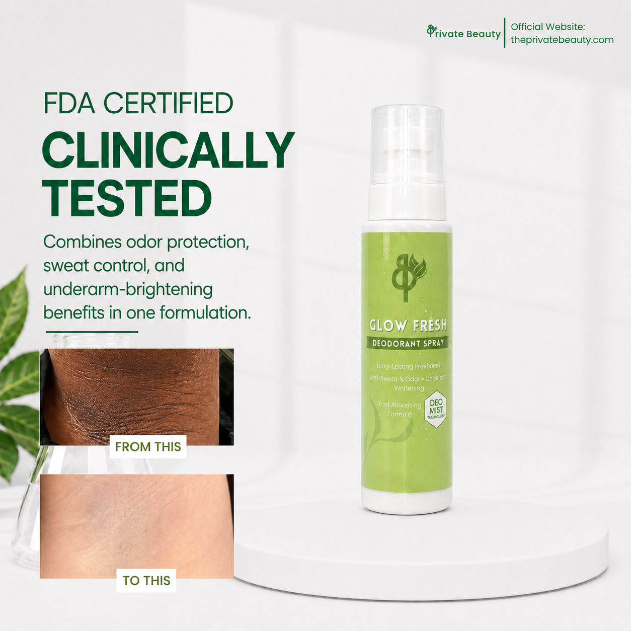 Private Beauty Anti-Sweat Glow Fresh Deo Spray